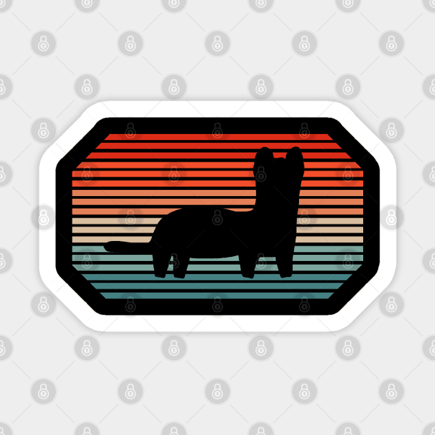 Retro ermine motif marten creature wild animal Sticker by FindYourFavouriteDesign